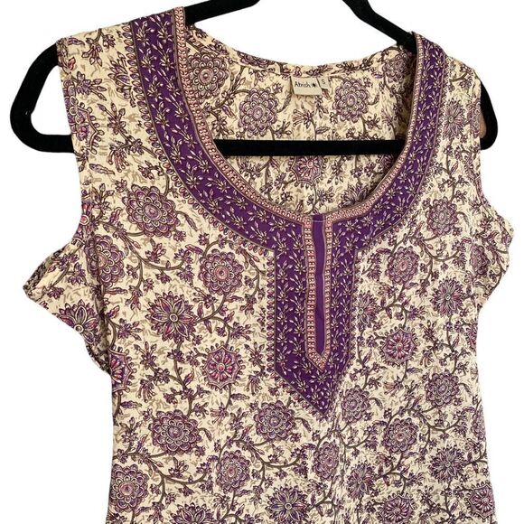 Atrish Beige Boho Patterned Mini Dress - Picture 2 of 6